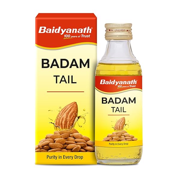 Image of Baidyanath Badam Tail-100ml, Rich in Vitamin-E 