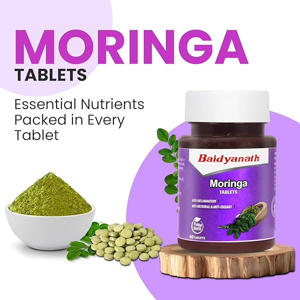 Image of Baidyanath Moringa Tablets 60 Tablets (Pack of 1).