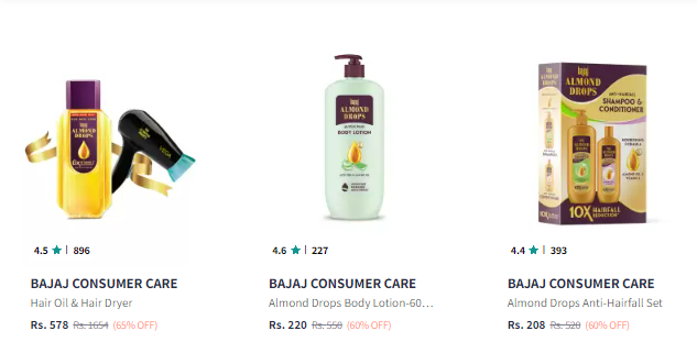 Image of Bajaj Beauty And Hair Care @ Flat 70% Discount