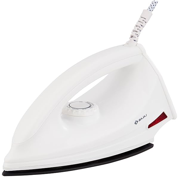 Image of Bajaj DX-6 1000W Dry Iron with Advance Soleplate and Anti-bacterial German Coating Technology, White