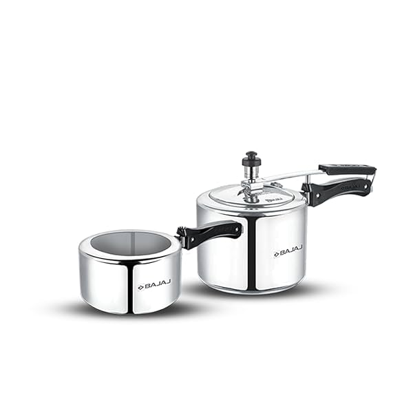 Image of Bajaj New Shakti 2L, 3L Inner Lid Aluminium Pressure Cooker