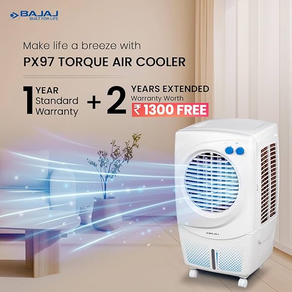 Image of Bajaj PX97 Torque New 36L Personal Air Cooler For Home | High Speed Fan |.