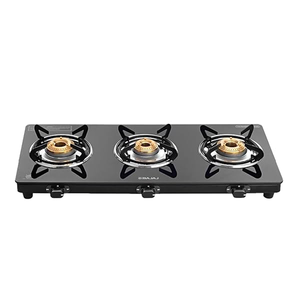 Image of Bajaj Ucx 3 Burner Slim Glass Top Gas Stove