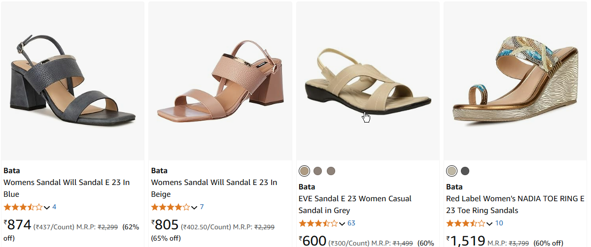 Image of Bata Women Casual Sandal up to 65% Discount 