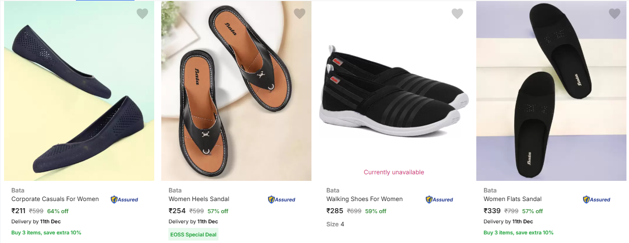 Image of Bata Women's Footwear up to 64% Discount