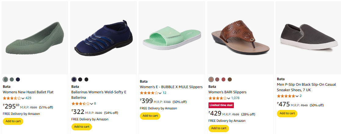 Image of Bata Women's Footwear upto 54% Discount