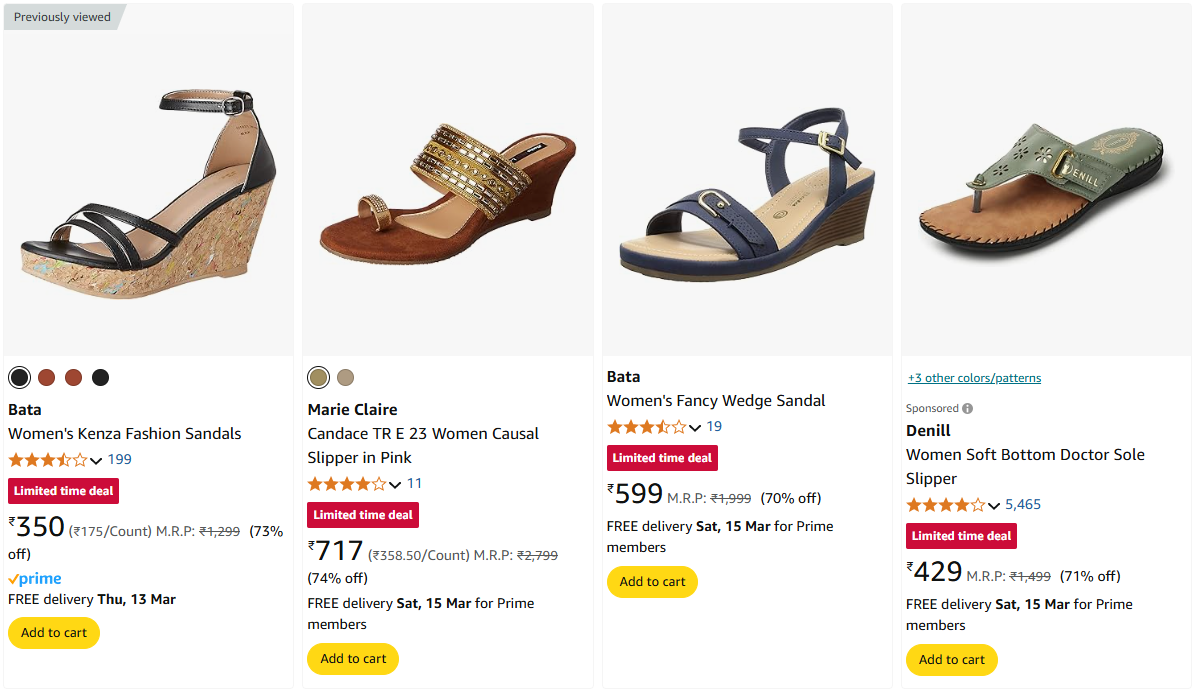 Image of Bata Women's Sandals Minimum 70% Discount