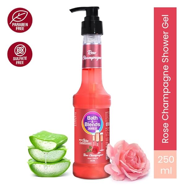 Image of Bath & Blends Rose Champagne Shower Gel