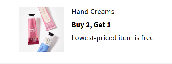 Image of Bath & Body Works Offer: Buy 2 Get 1 Free on Hand Creams