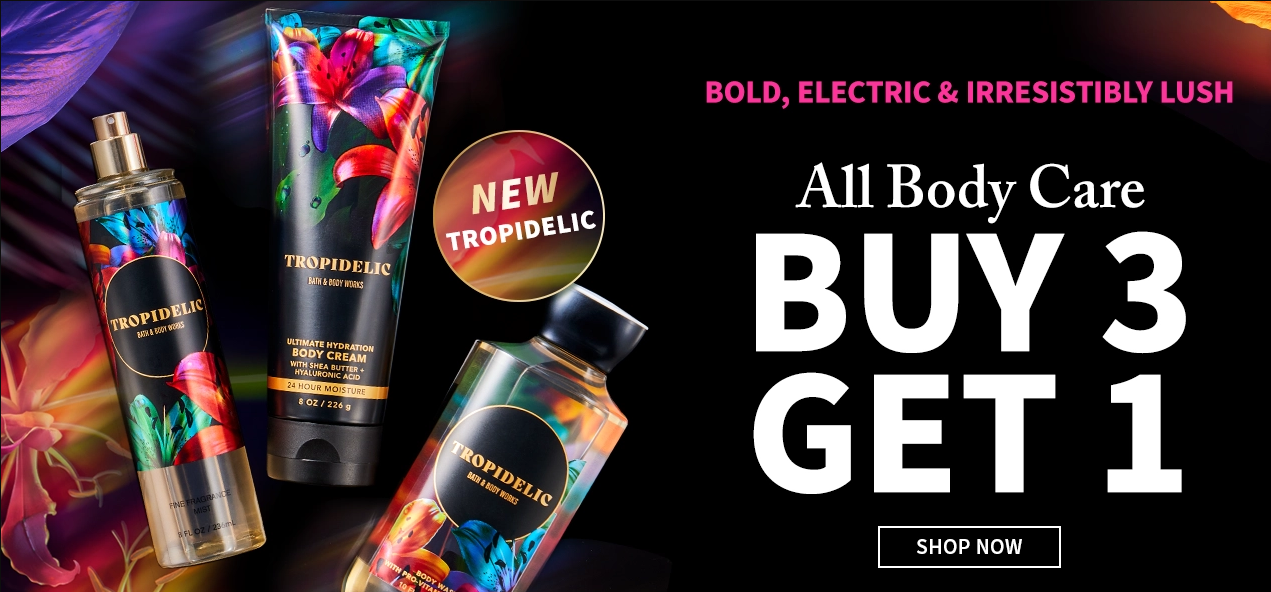 Image of Bath & Body Works Offer: Buy 3 Get 1 Body Care Products