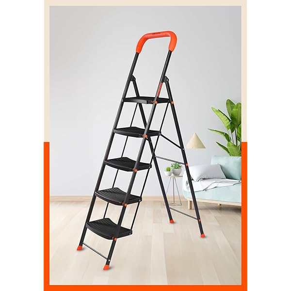 Image of Bathla Ascend Steel 5 Step Ladder