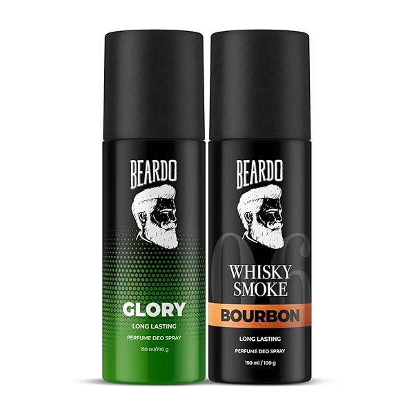 Image of Beardo Glory & Whisky Smoke Bourbon Perfume Body Spray (Set of 2)