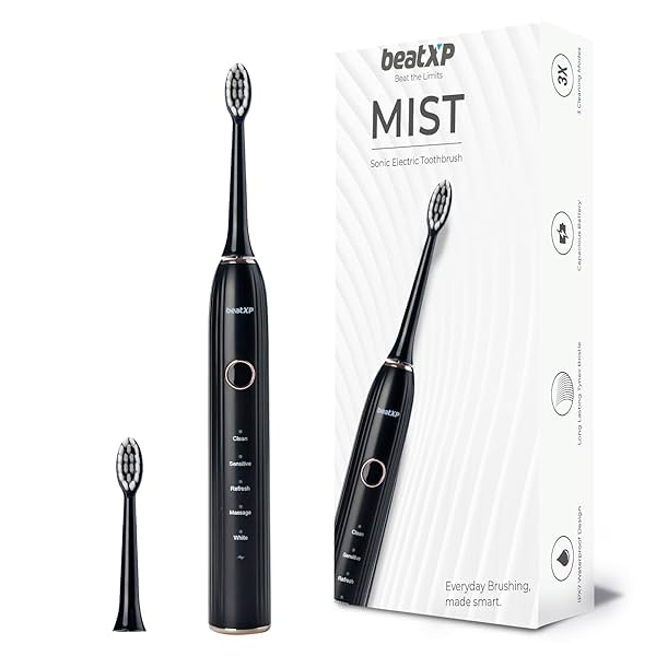 Image of BeatXP Mist Sonic Electric Toothbrush Black