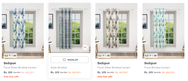 Image of Bedspun Curtain Start From ₹109