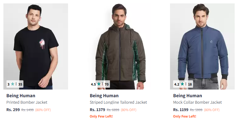 Image of Being Human Men's Jackets min. 80% Discount