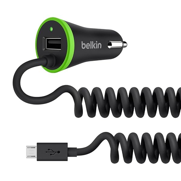 Image of Belkin USB-A with Coiled Micro USB Cable (4 Foot)