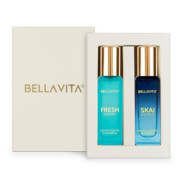 Image of Bella Vita Luxury Skai Aquatic EDC & Fresh EDT Unisex Perfume Combo (20ml * pack of 2)