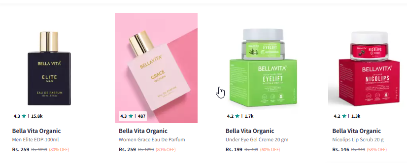 Image of Bella Vita Organic product's upto 80% Discount