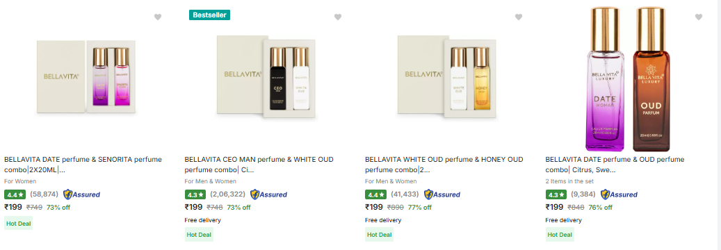 Image of Bellavita Fragrances Minimum 70% Discount 