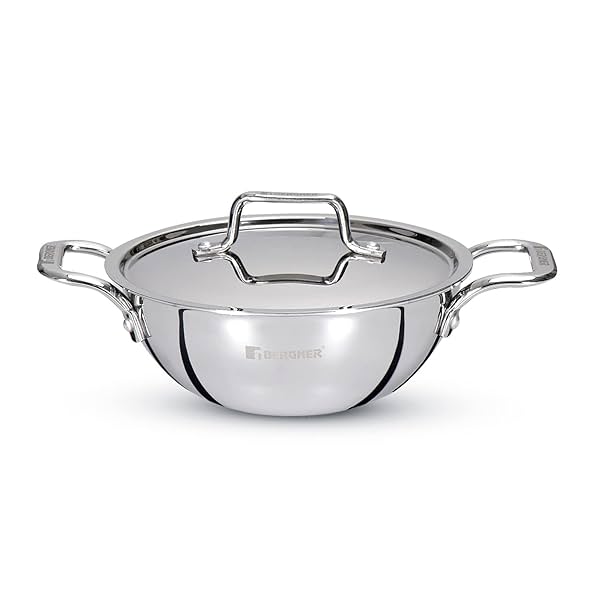 Image of Bergner TriPro TriPly Stainless Steel 24cm Kadai