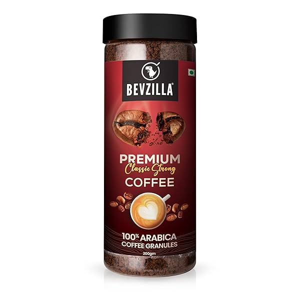 Image of Bevzilla 200 Gram 100% Arabica Instant Classic Strong Coffee Powder