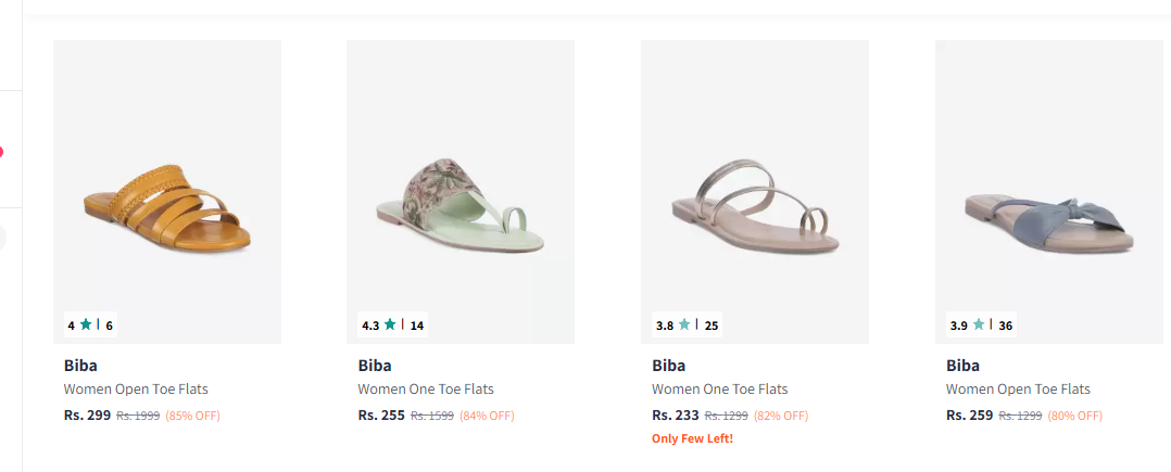 Image of Biba Women's Flat Starting at just ₹255