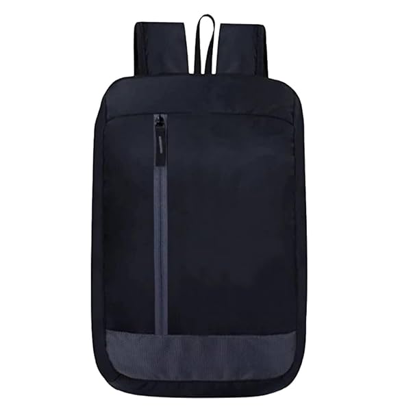 Image of BigPlayer Black PU Casual Backpack.