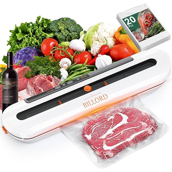 Image of Billord Vacuum Sealer Machine for Food - Food Vacuum Sealer, Automatic Food Sealer Machine,