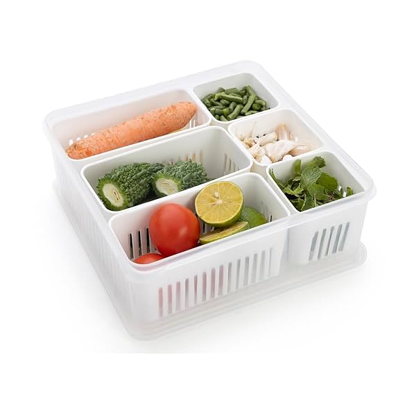 Image of Biltoxi Fridge Storage Boxes (Large, 6 Grid)