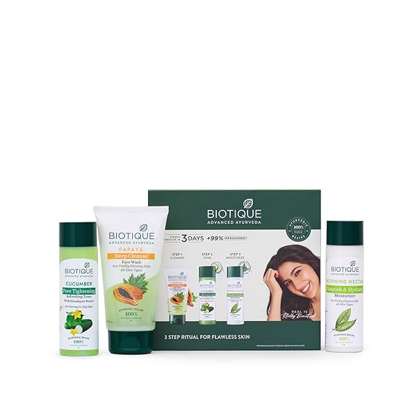 Image of Biotique 3 Step Ritual for Flawless Skin Kit 390ml