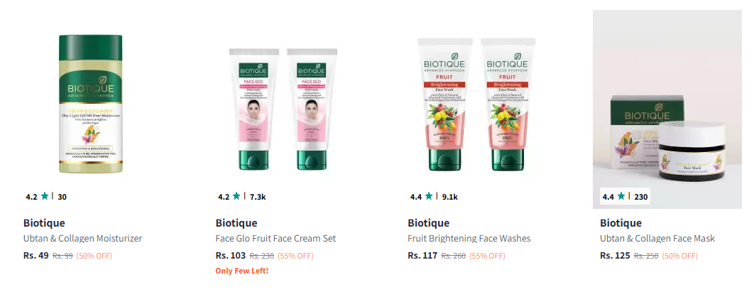 Image of Biotique Beauty Product Starting At @₹49 