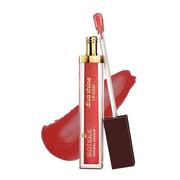 Image of Biotique Diva Shine Lip Gloss Fire N Ice Red