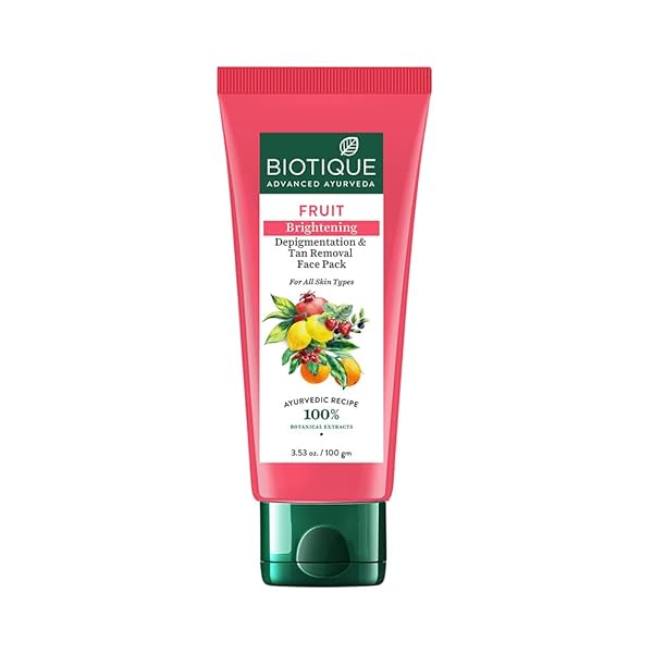 Image of Biotique Fruit Brightening & Tan Removal Face Pack (100g)