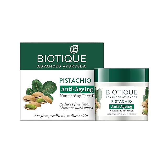 Image of Biotique Pistachio Anti Ageing Face Pack 50g