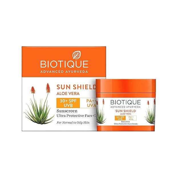 Image of Biotique Sun Shield Aloe Vera 30+ Spf UVB Sunscreen