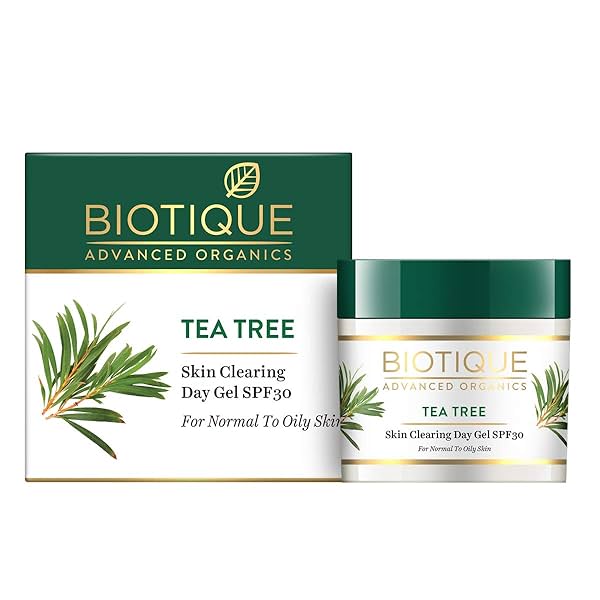 Image of Biotique Tea Tree Skin Clearing Day Gel SPF30 for Normal to Oily Skin, 50g