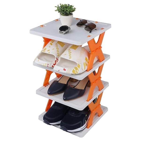 Image of Black Olive Foldable Multi Layer Shoe Rack