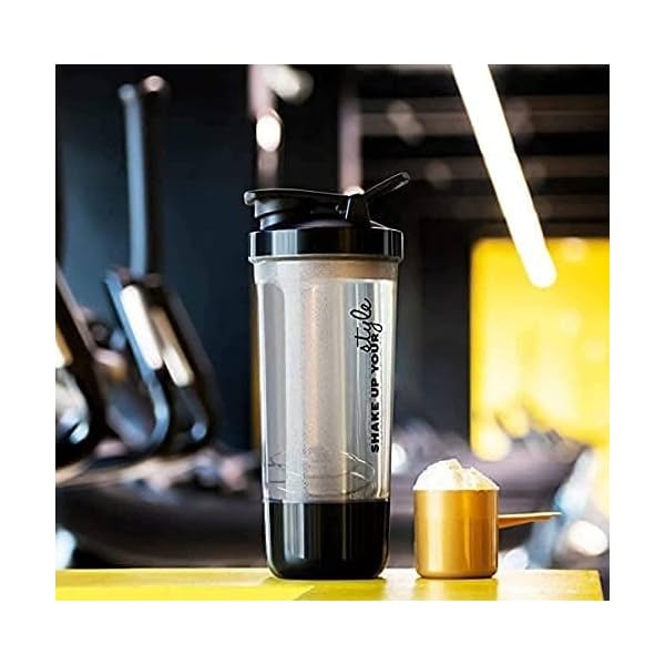 Image of Black Olive Multipurpose Protein Shaker Gym Bottle