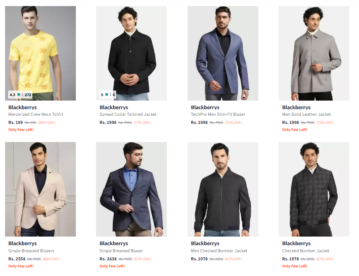 Image of Blackberry Men's Clothing Up-To 75% Discount 