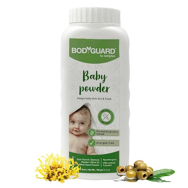 Image of Bodyguard Talc-Free Natural Baby Powder with Corn Starch