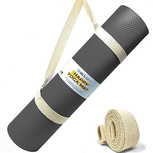 Image of Boldfit Anti Slip 4mm Yoga Mats for Women & Men - Home Workout & Gym Mats