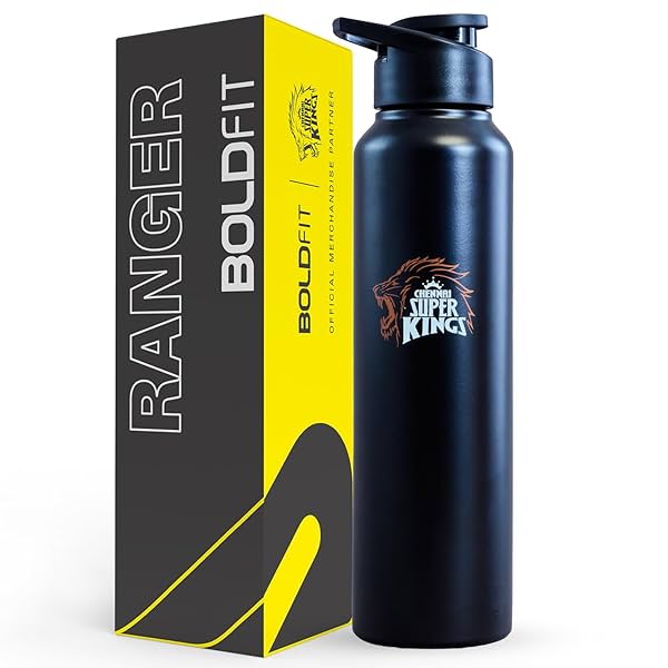 Image of Boldfit Chennai Super Kings (Csk) Official Merchandise Water Bottles