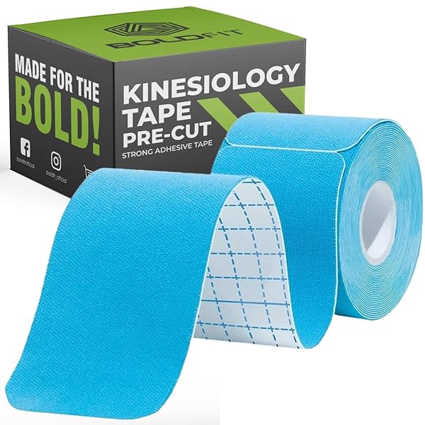 Image of Boldfit Kinesiology Tape (Precut-Blue)