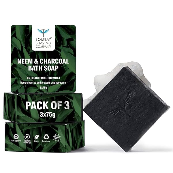 Image of Bombay Shaving Company Charcoal and Neem Soap 