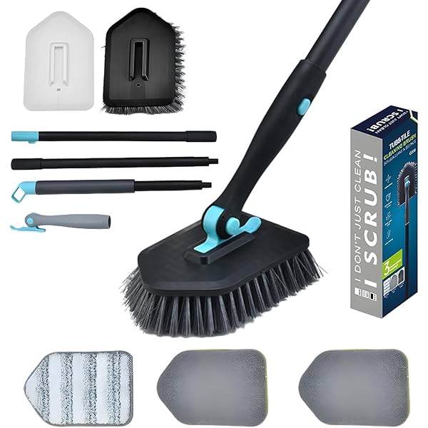 Image of Boniry 3 in 1 Bathroom Cleaning Brush Ideal Bathroom Cleaning Accessories