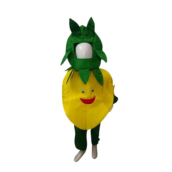 Image of BookMyCostume Lemon Nimbu Fruit Vegetable Kids Fancy Dress 