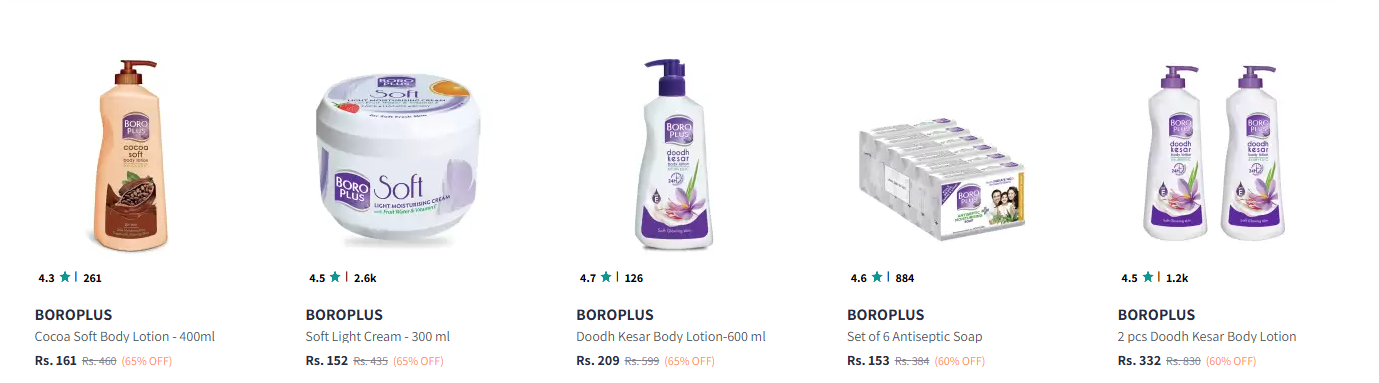 Image of Boroplus Body Lotion & Bath Soap at Minimum 60% Discount 