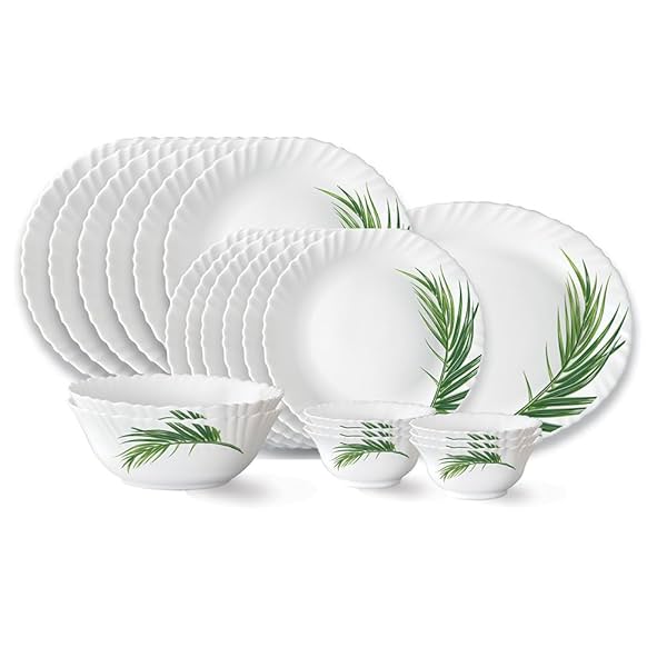 Image of Borosil Opalware Dinner Set (21 pcs, White)