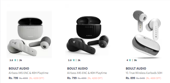 Image of Boult Audio Brand Earbuds Bluetooth @ Minimum 80% Discount