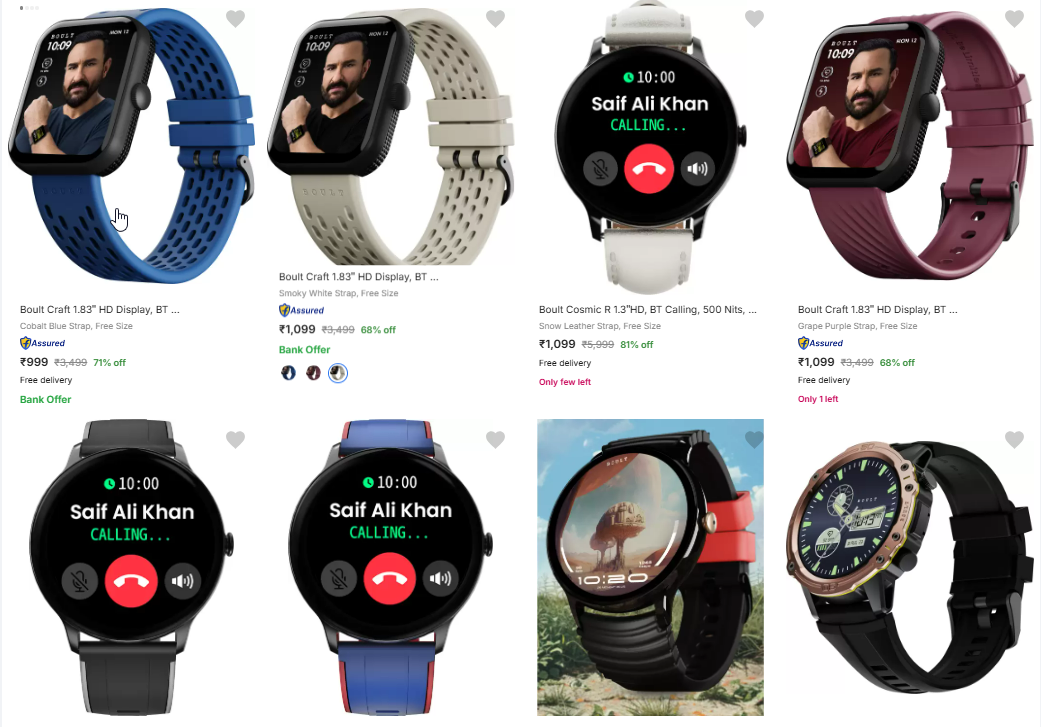 Image of Boult Smart Watches up to 71% Discount